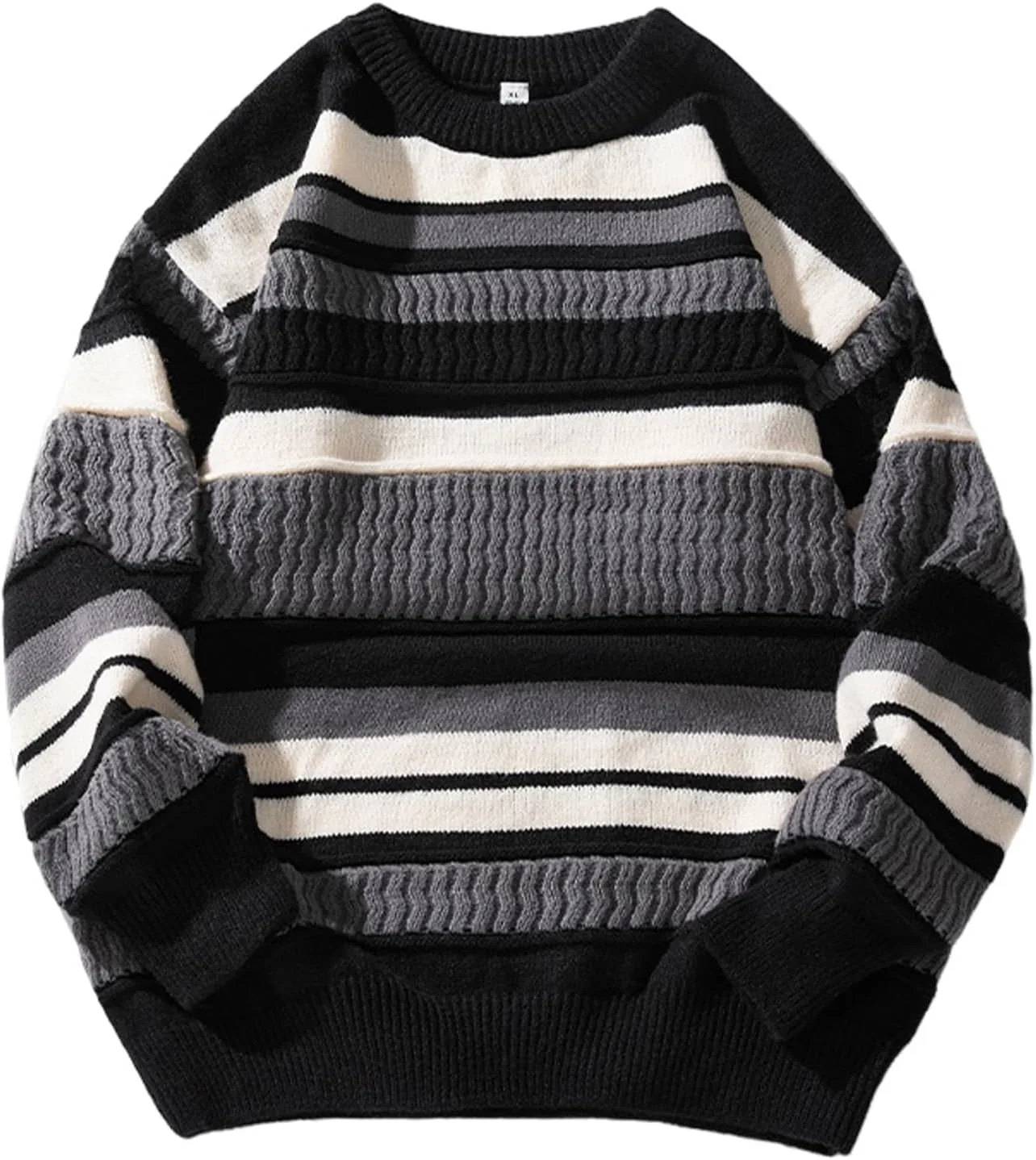 

Мужской свитер Arssm в стиле винтаж, оверсайз, полосатый, с цветными блоками