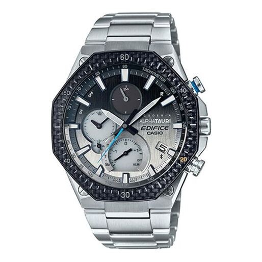 

Часы CASIO EDIFICE Sports Solar Powered Waterproof Sapphire Crystal Black DialSilver Strap Mens BlackSilver Analog, черный