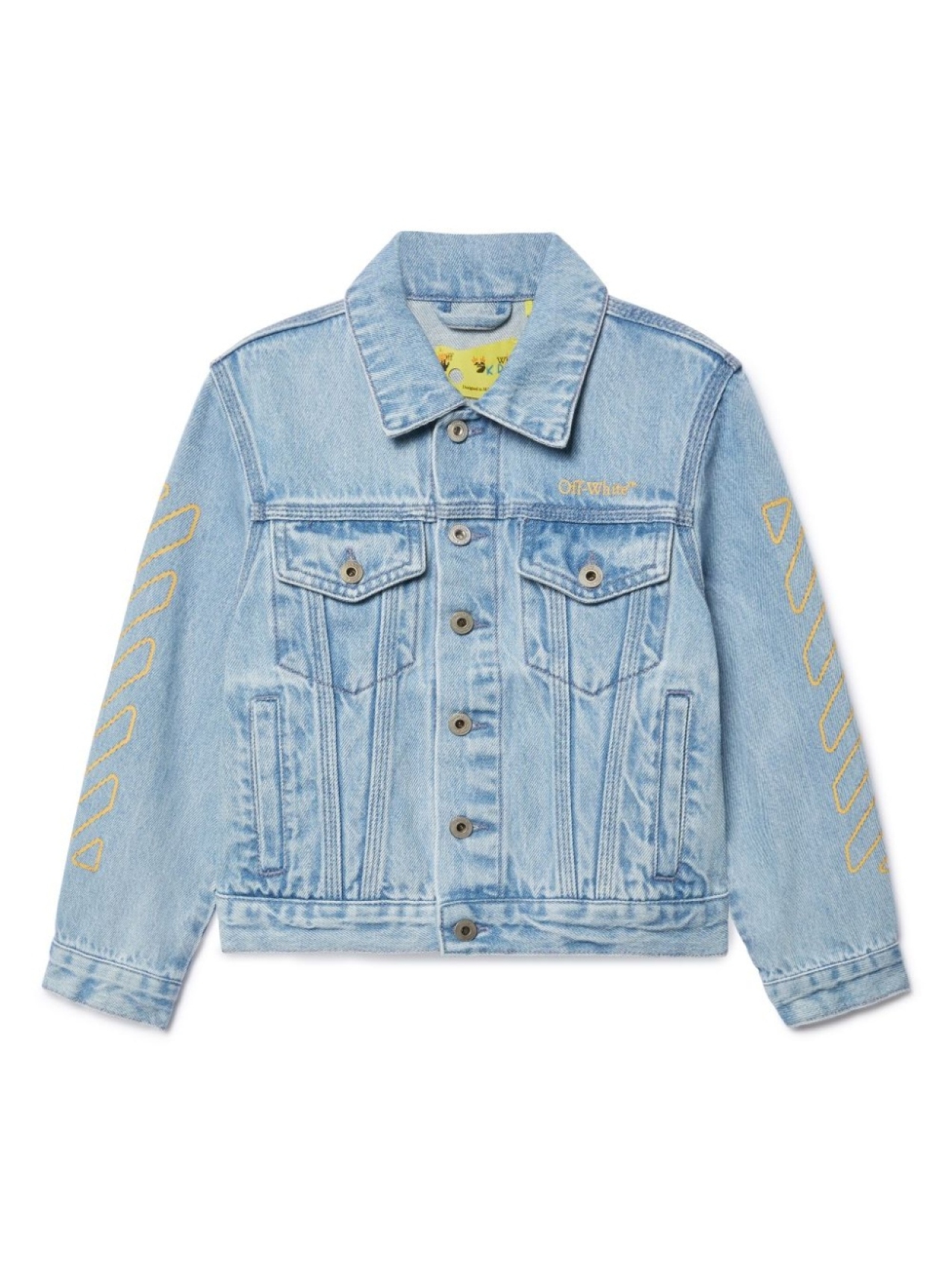 

Off-White Kids джинсовая куртка Bookish, синий