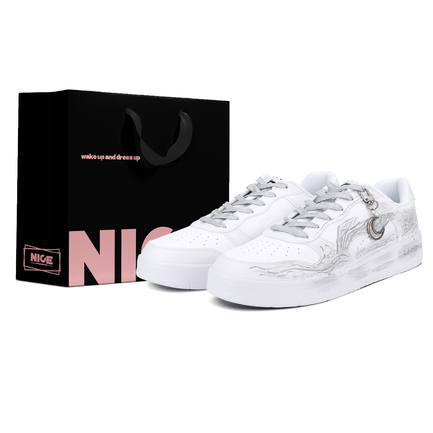 

Li-Ning Li Ning Floating Boat Slip Resistant Abrasion Resistant Low top Skateboard Shoes Men's White