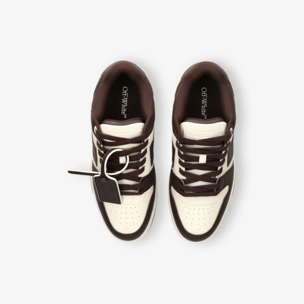 Кроссовки кожаные Off-White C/O Virgil Abloh Out of Office, коричневый — фото 2