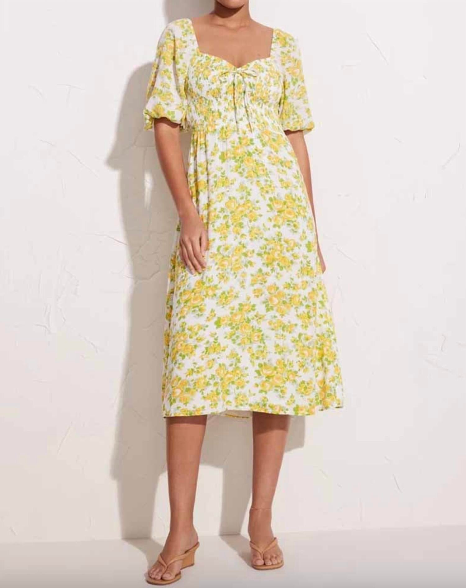 

Платье миди Velika с цветочным принтом Morello FAITHFULL THE BRAND, цвет morello floral print