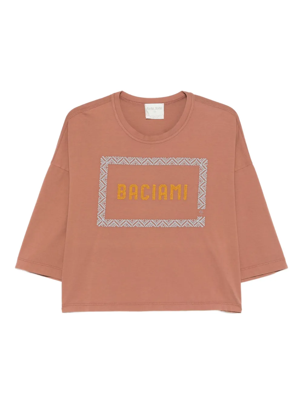 

Футболка с графичным принтом Forte Forte, розовый