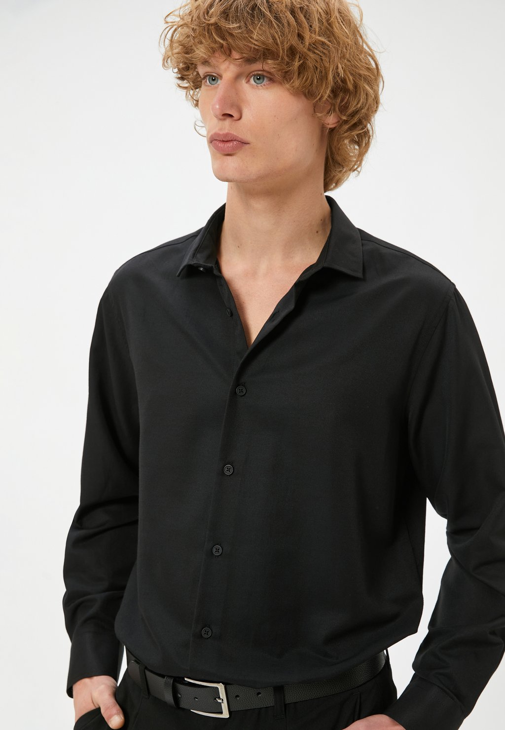 

Рубашка HALF ITALIAN NECK Koton, черный
