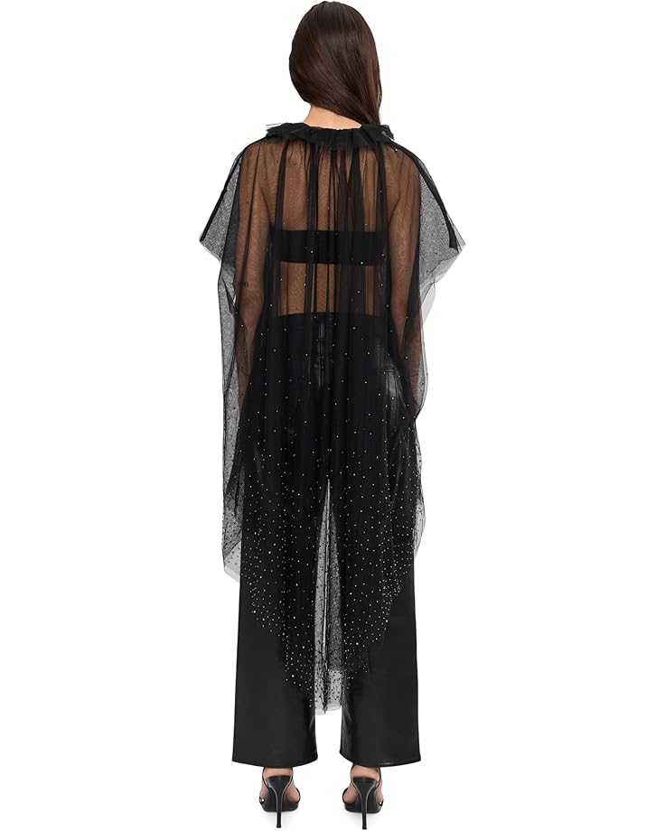 Женская блуза AllSaints Sez Emb Tulle Cape, Black — фото 4