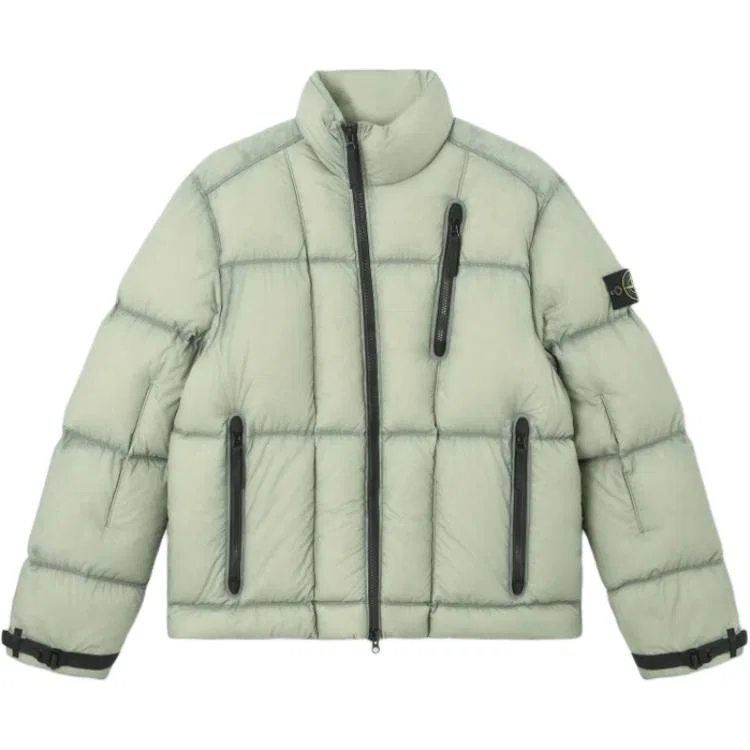 Пуховик стеганый Stone Island Sage Green