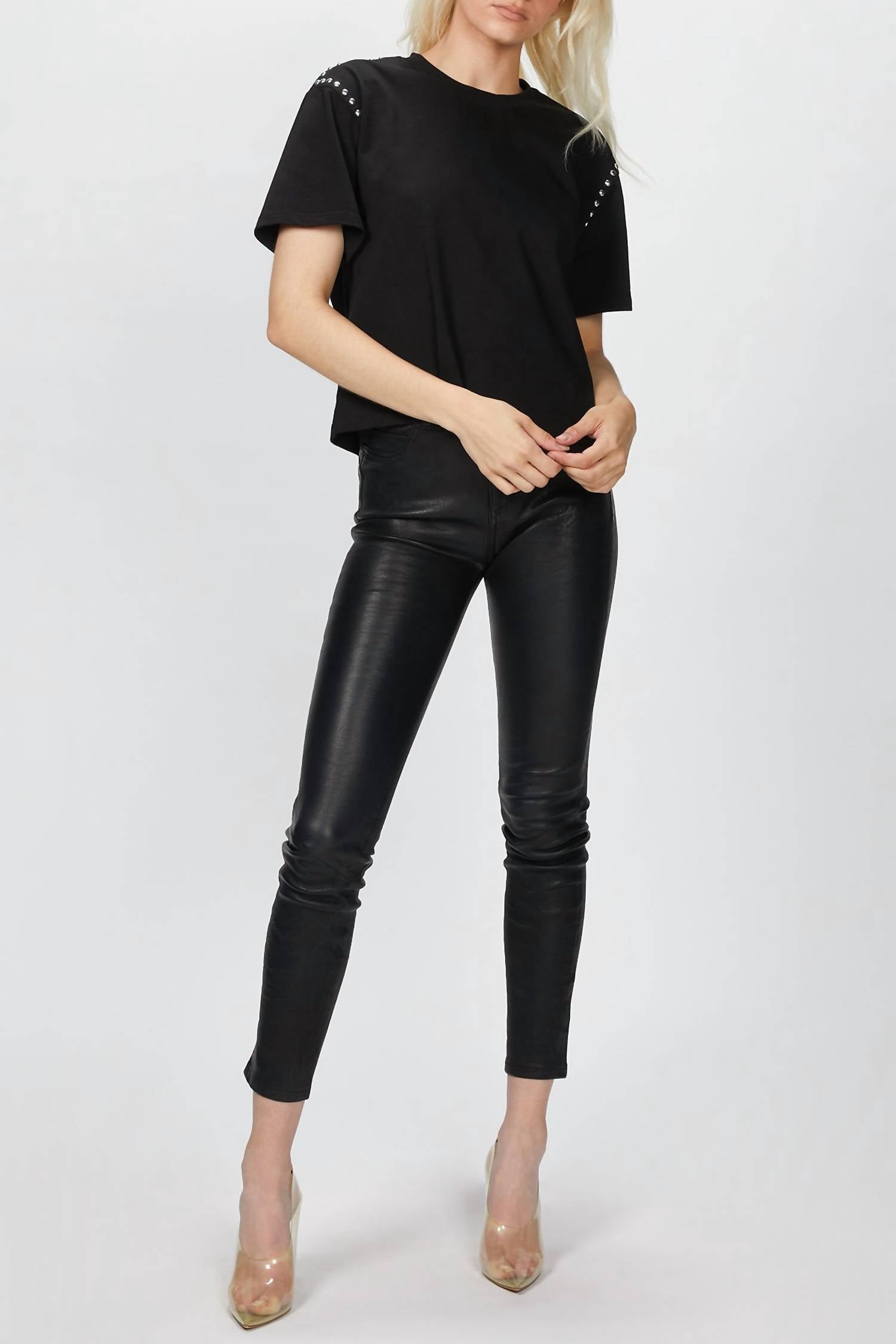 

Футболка с заклепками черного цвета The Kooples