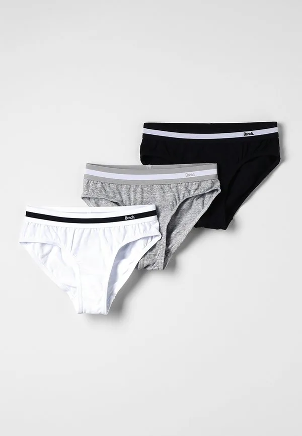Трусы в упаковке по 3 штуки Bench, Schwarz/Weiß/Grau