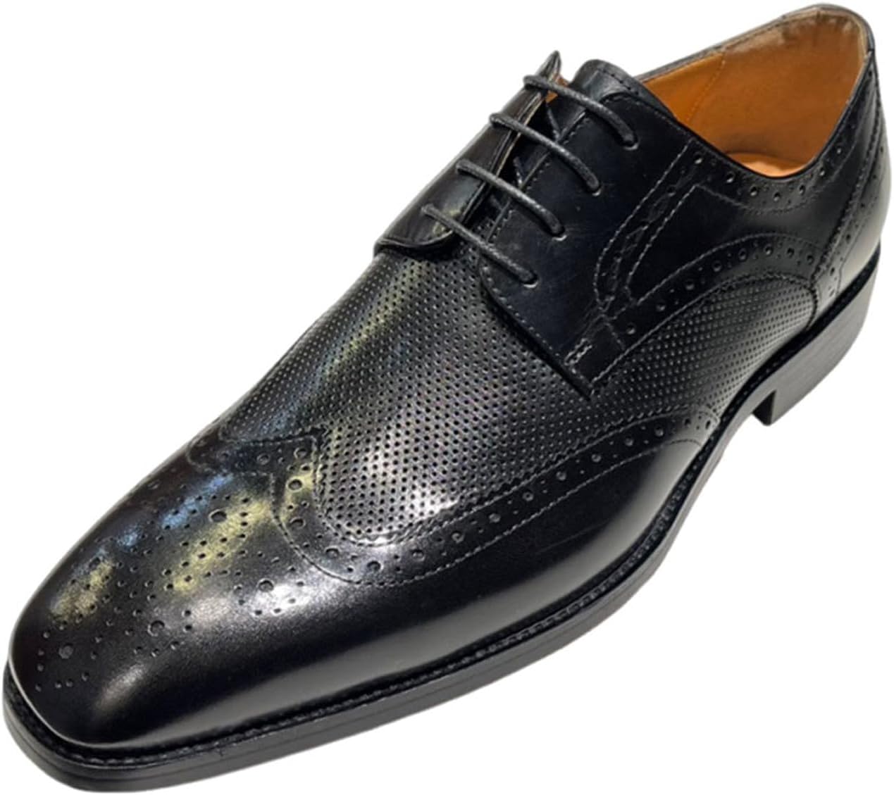 

Мужские туфли Santimon из натуральной кожи с крыльями, оксфорды- двухцветные броги дерби с амортизирующей стелькой и противоскользящей подошвой для бизнеса, свадьбы, официальных мероприятий, черный