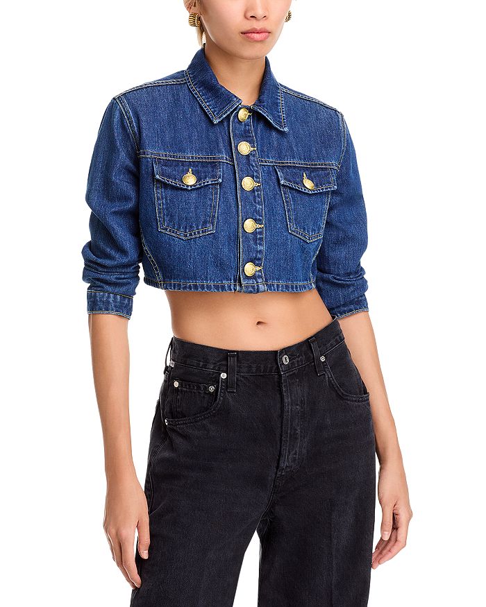 

Укороченная джинсовая куртка Genevie L'AGENCE, синий