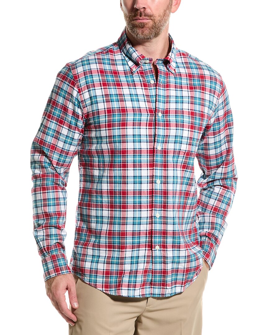 

Рубашка Brooks Brothers Brushed Twill Regular Fit из смеси шерсти, синий