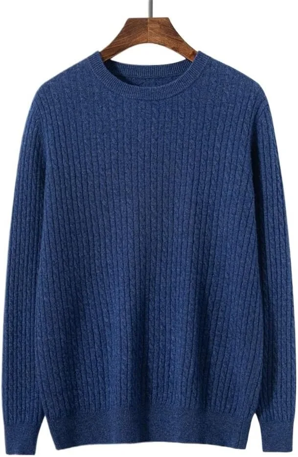 

Зимний мужской свитер из кашемира с круглым вырезом SIDUFHAOPKLL