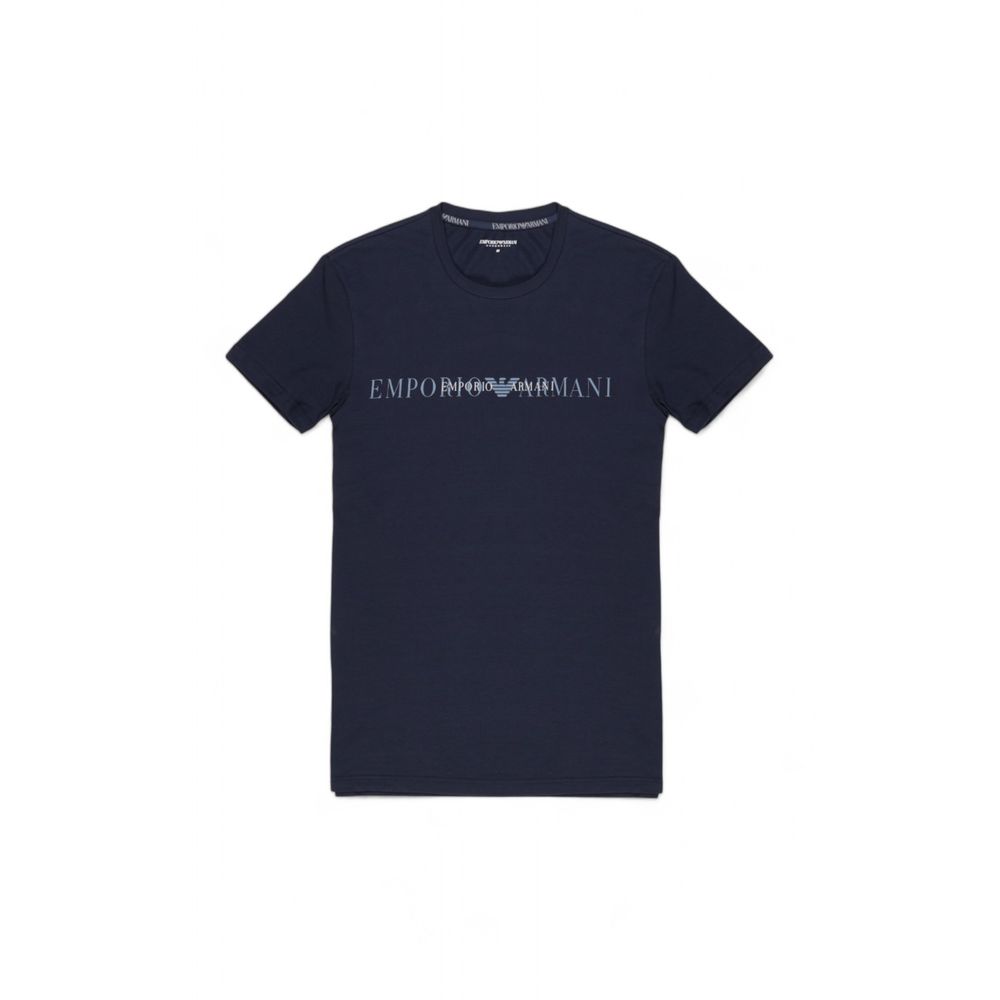

Синяя хлопковая футболка Emporio armani underwear