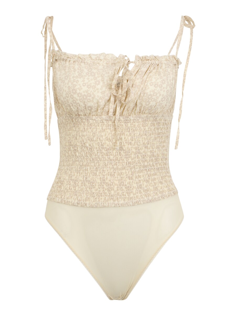 

Классический топ Free People Shirt Bodysuit, бежевый