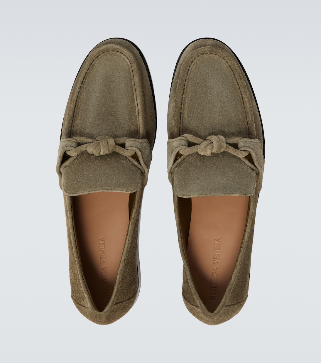 Лоферы из замши Astaire Knot Bottega Veneta, Cypress — фото 4
