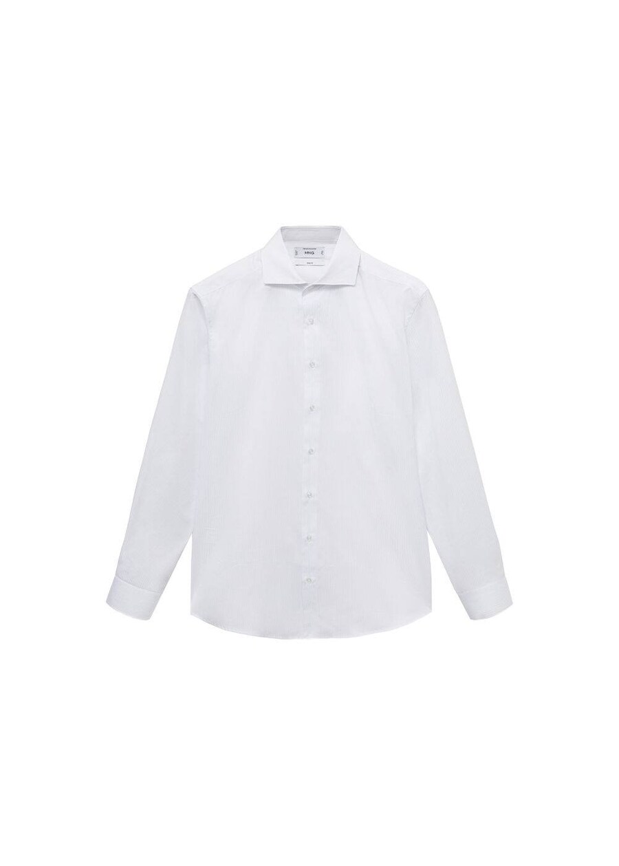 

Рубашка Slim Fit на пуговицах MANGO MAN Pals, White
