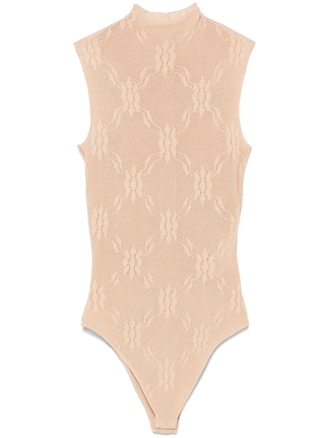 

Боди Victoria Beckham без рукавов с высоким воротом, коричневый