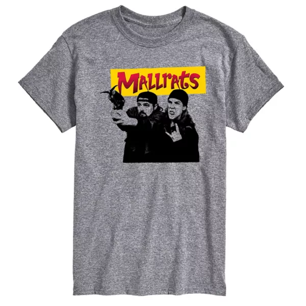 

Мужская футболка Mall Rats Jay Silent Bob с рисунком летучей мыши Licensed Character, цвет athletic heather gray
