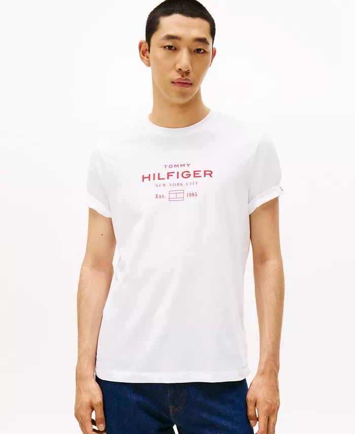 

Мужская футболка с логотипом Hilfiger Tommy Hilfiger, белый