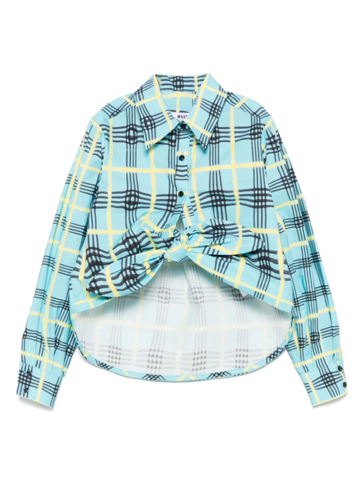 

MSGM Kids рубашка с логотипом, синий