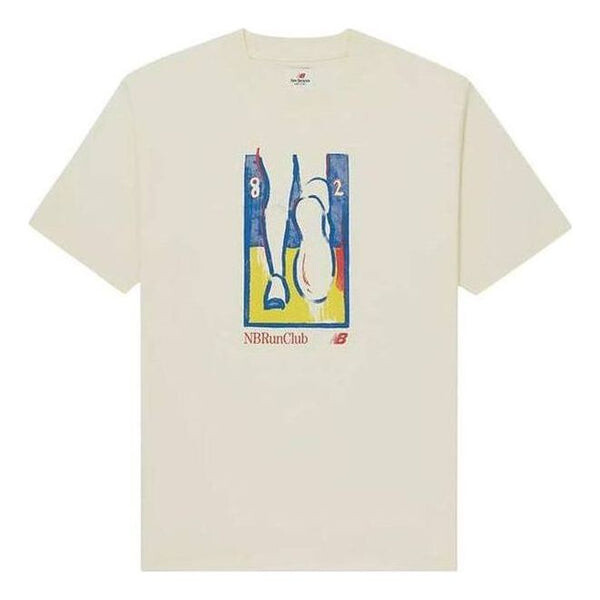 

Футболка, сделанные в США, 1982, футболка клуба бега New Balance, бежевый