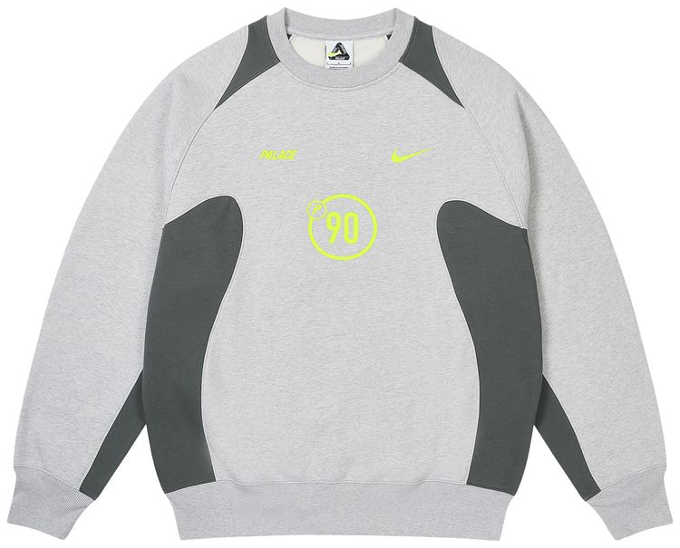 

Толстовка Palace x Nike Total P90 Crew, серый