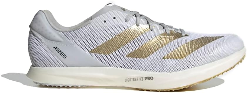 

Кроссовки adidas Adizero Avanti для взрослых, унисекс, белый/серый/золотой