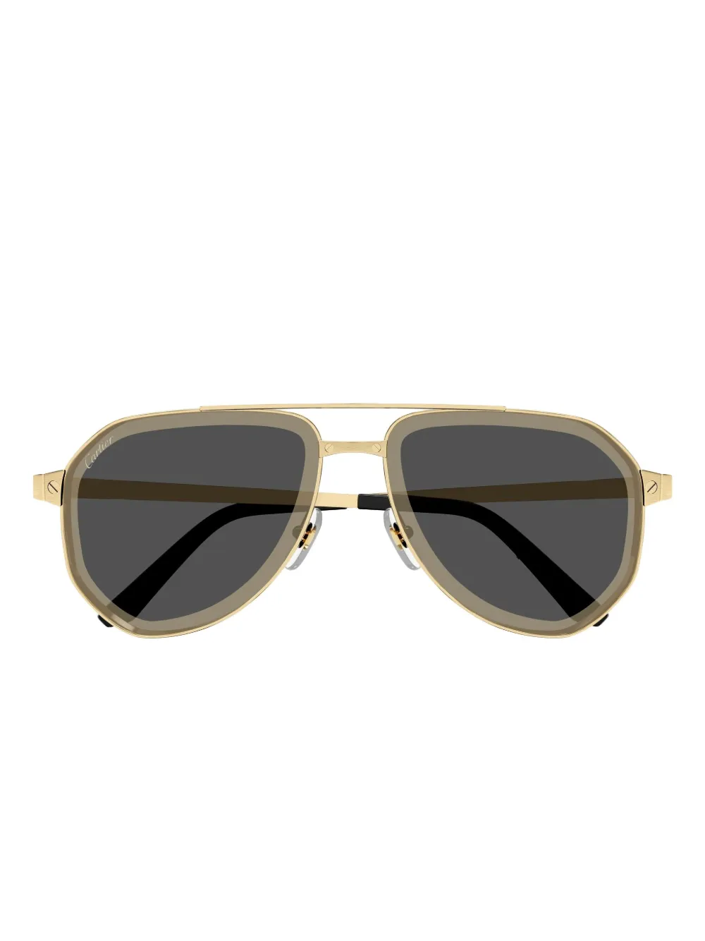 

Солнцезащитные очки с двойным мостом Cartier, золотистый
