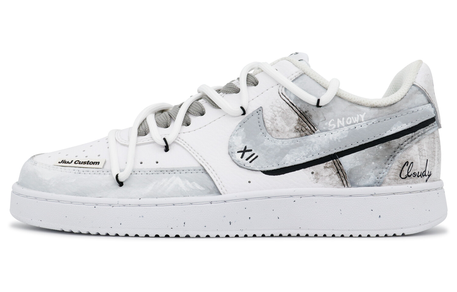 

Кроссовки Nike Court Vision 1 Skateboarding Shoes Women's Low-top White/gray, цвет Snow Mountain Lover
