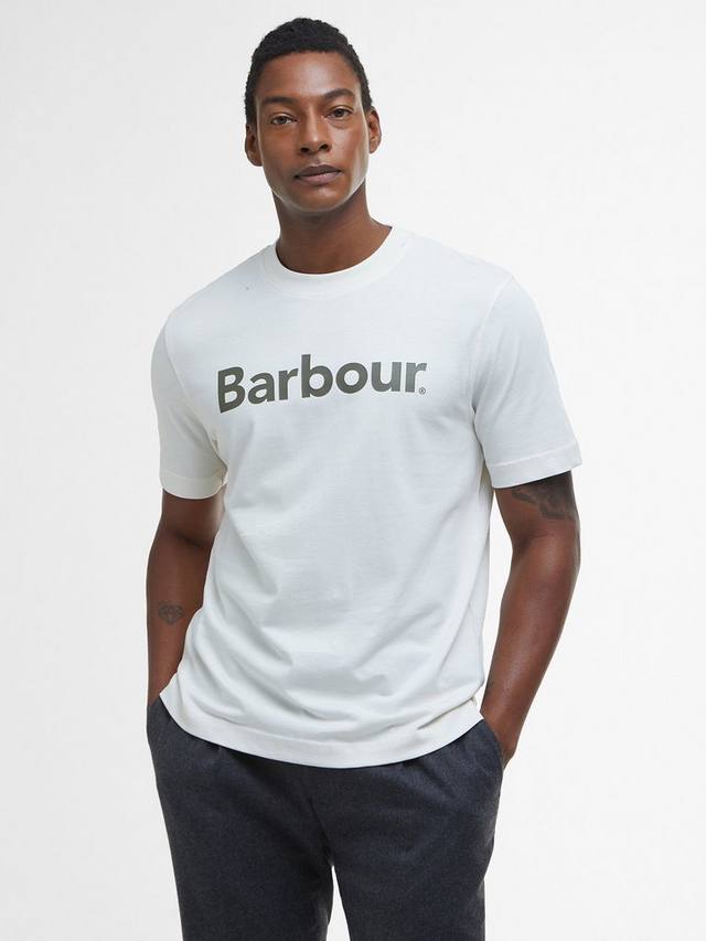 

Расслабленная футболка с логотипом Barbour, цвет Antique White