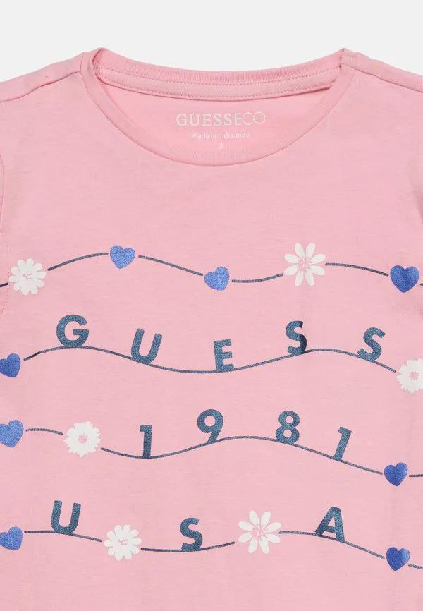 Футболка с принтом для малышей Guess, Cupid Pink — фото 4