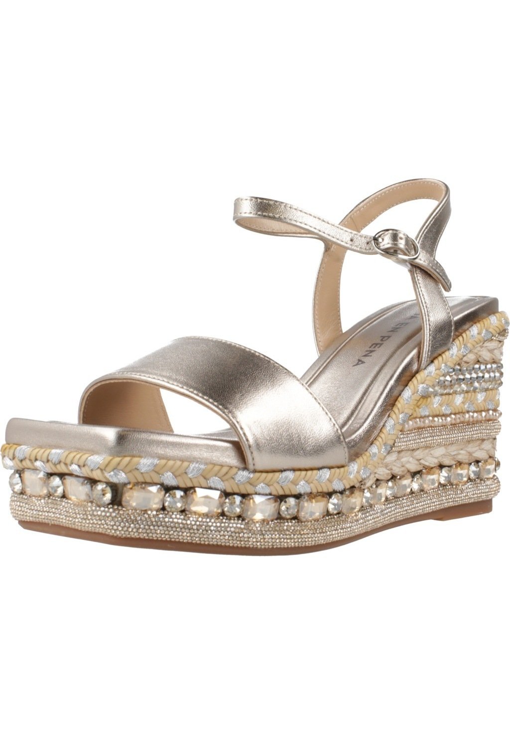 Босоножки на танкетке Espadrillas Alma en Pena, цвет Bronce — фото 2