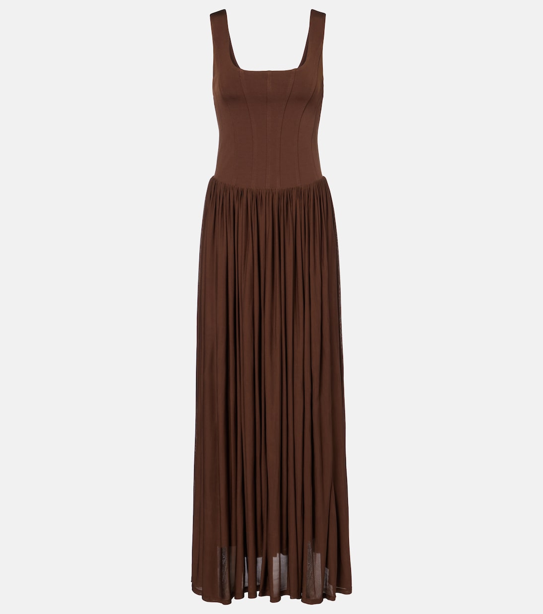 

Длинное платье Jamie jersey Simkhai, Cocoa