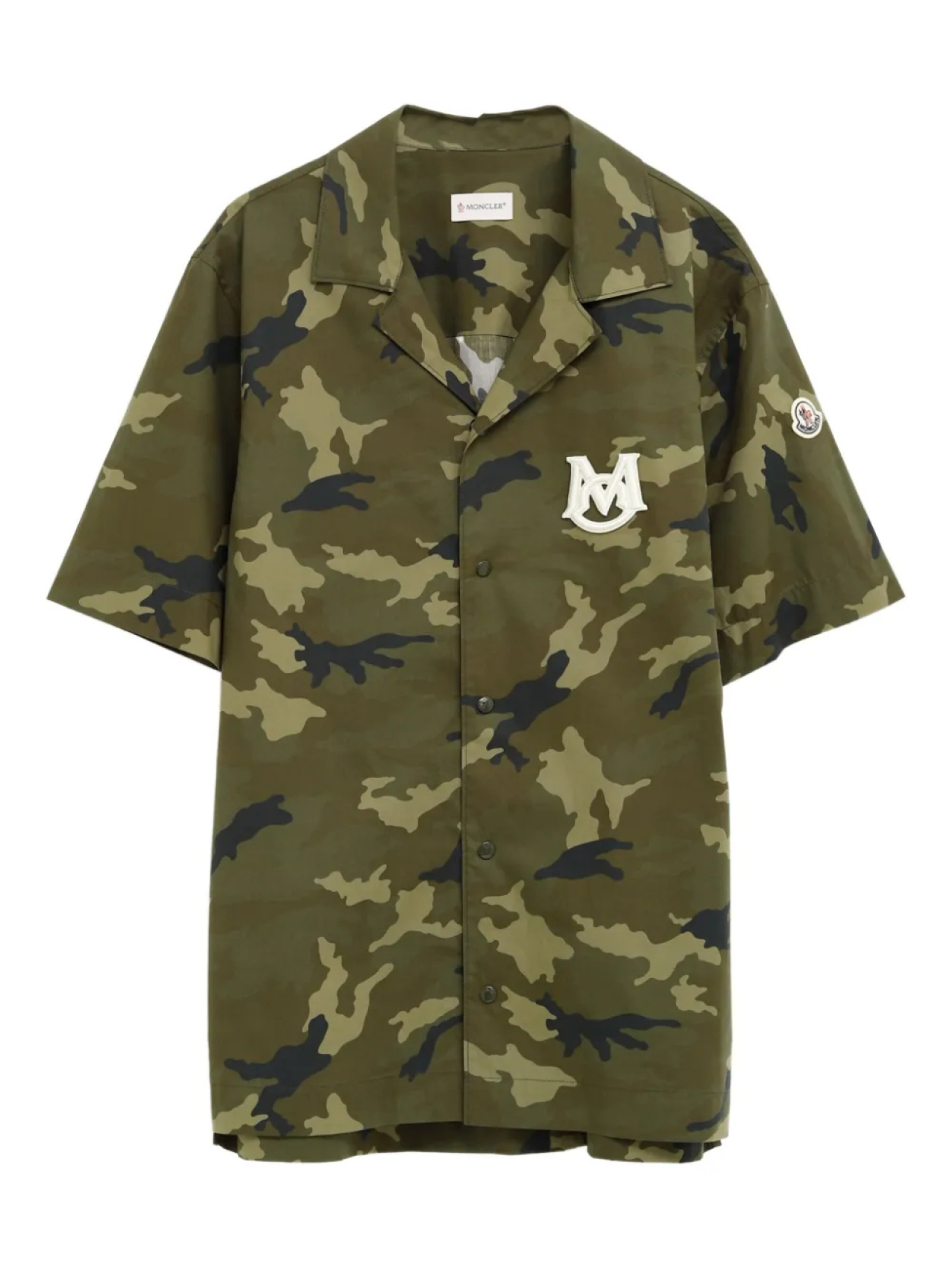 

Камуфляжная рубашка с нашивкой-логотипом Moncler, зеленый