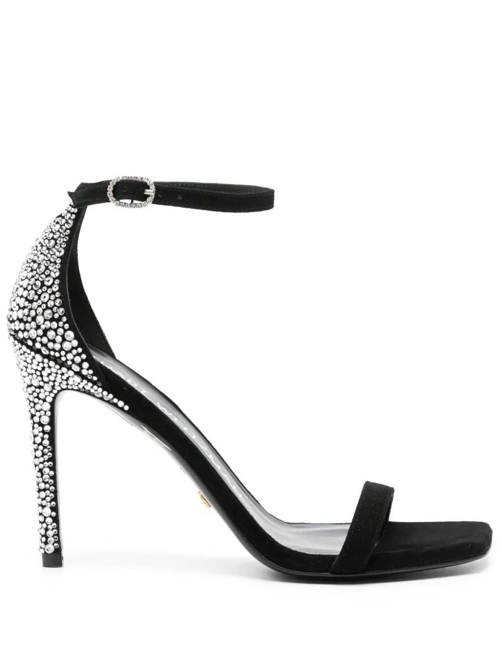 Босоножки Nudistcurve Royale 100 со стразами Stuart Weitzman, черный