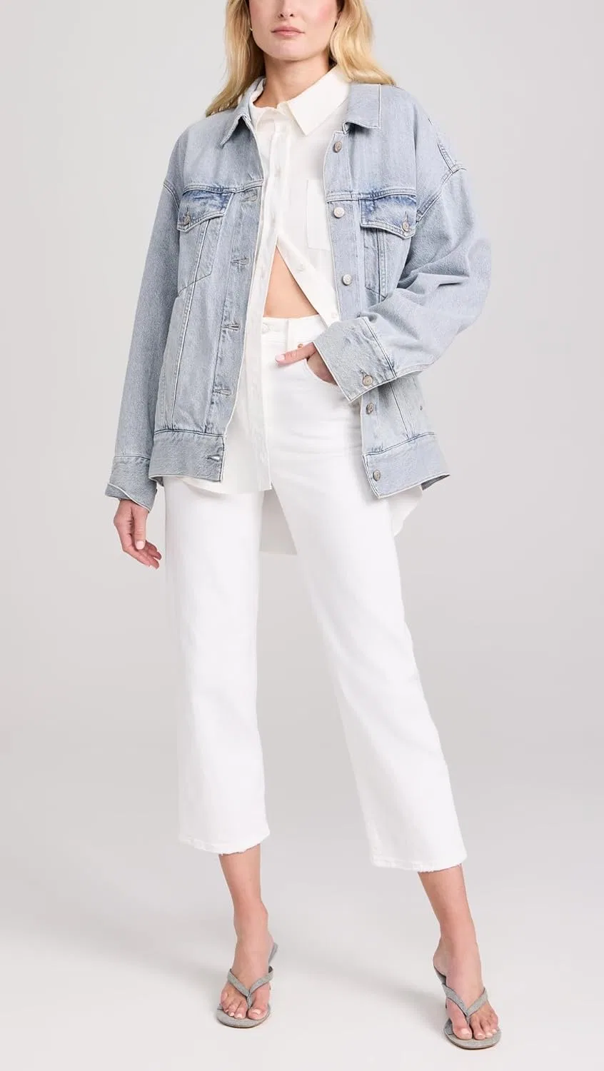 Женские джинсы Levi's Ribcage Straight Ankle, белый — фото 3