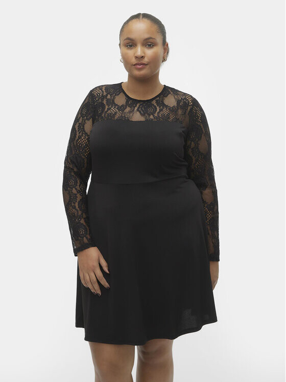 

Коктейльное платье стандартного кроя Vero Moda Curve, черный