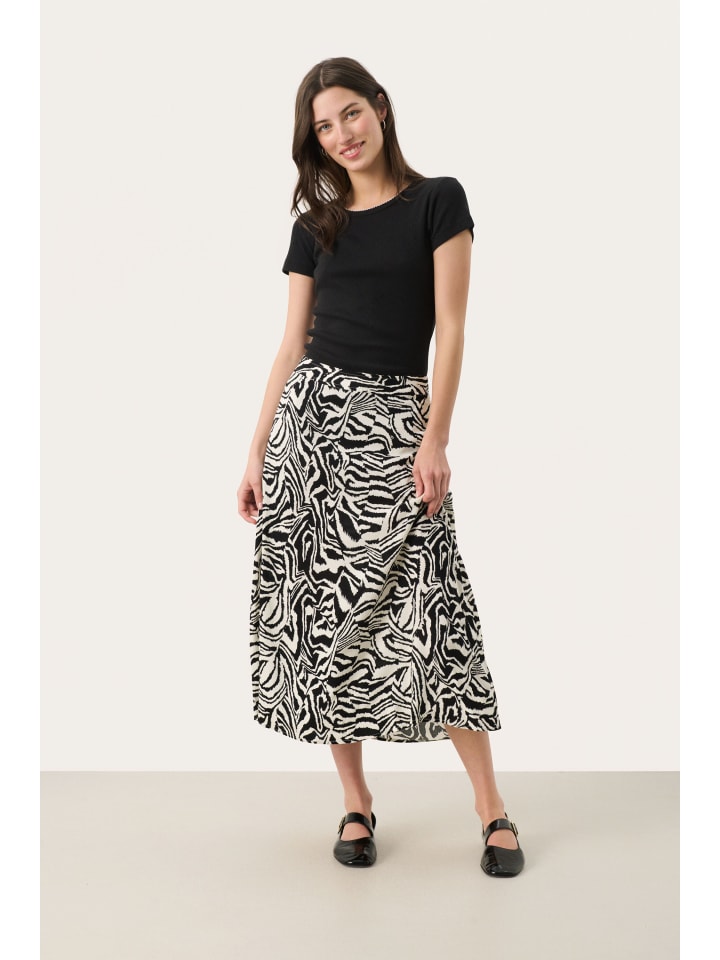 

PART TWO Прямая юбка Rock BiseraPW с анималистическим принтом, черные