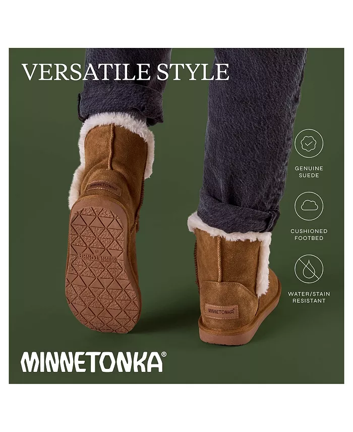 Женские сапоги Mid-Calf из замши Milltown Minnetonka, загар/бежевый — фото 4