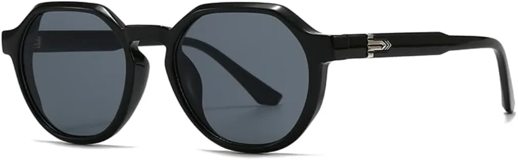 

Солнцезащитные очки с защитой UV400 | Круглая легкая оправа, цветные линзы | Для женщин и мужчин, для занятий спортом на открытом воздухе и вождения DSVIGF, Black