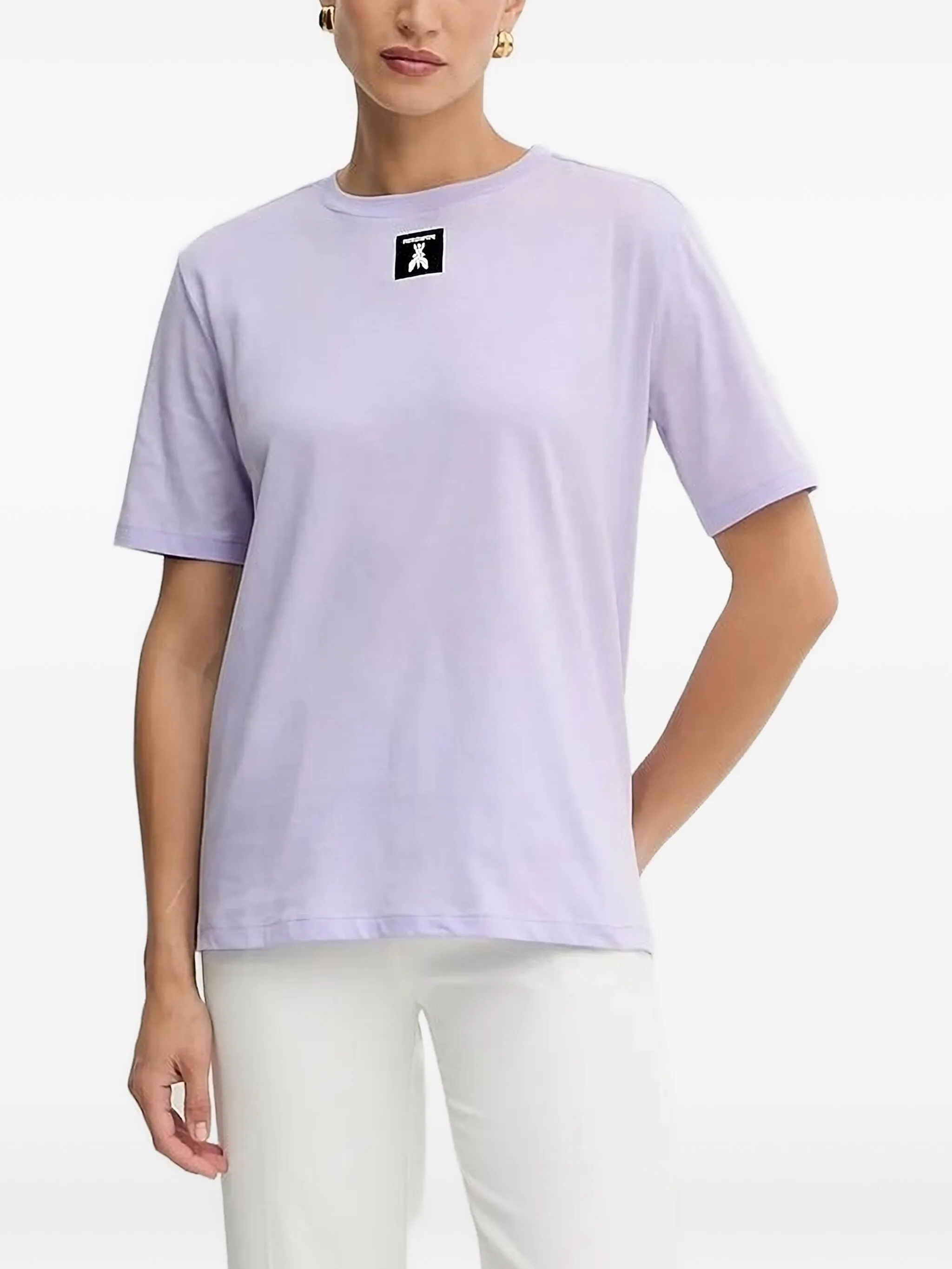 

Футболка с нашивкой-логотипом Patrizia Pepe, фиолетовый