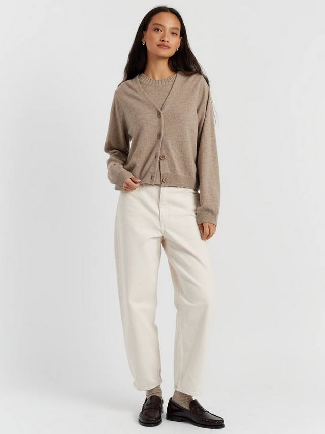 

Короткий прямой кардиган из шерсти Chinti & Parker, Warm Oatmeal