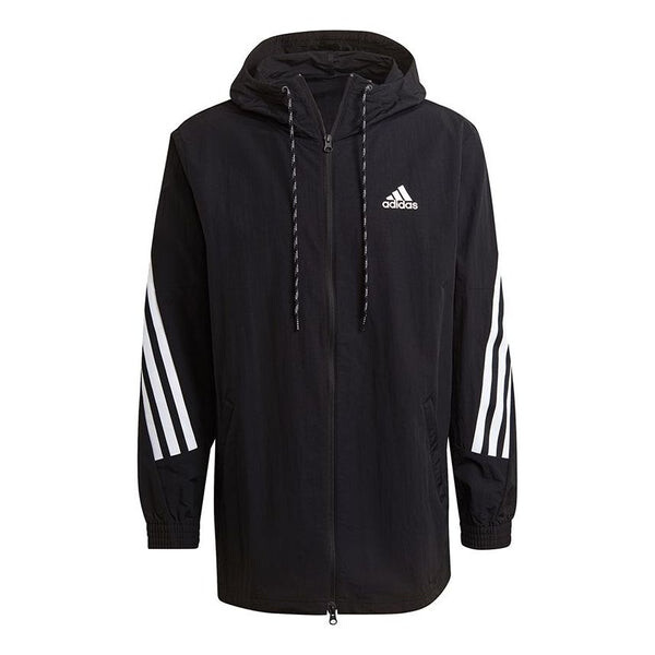 

Куртка adidas M 3s Tape Jkt Stripe Sports Hooded Jacket Black, черный