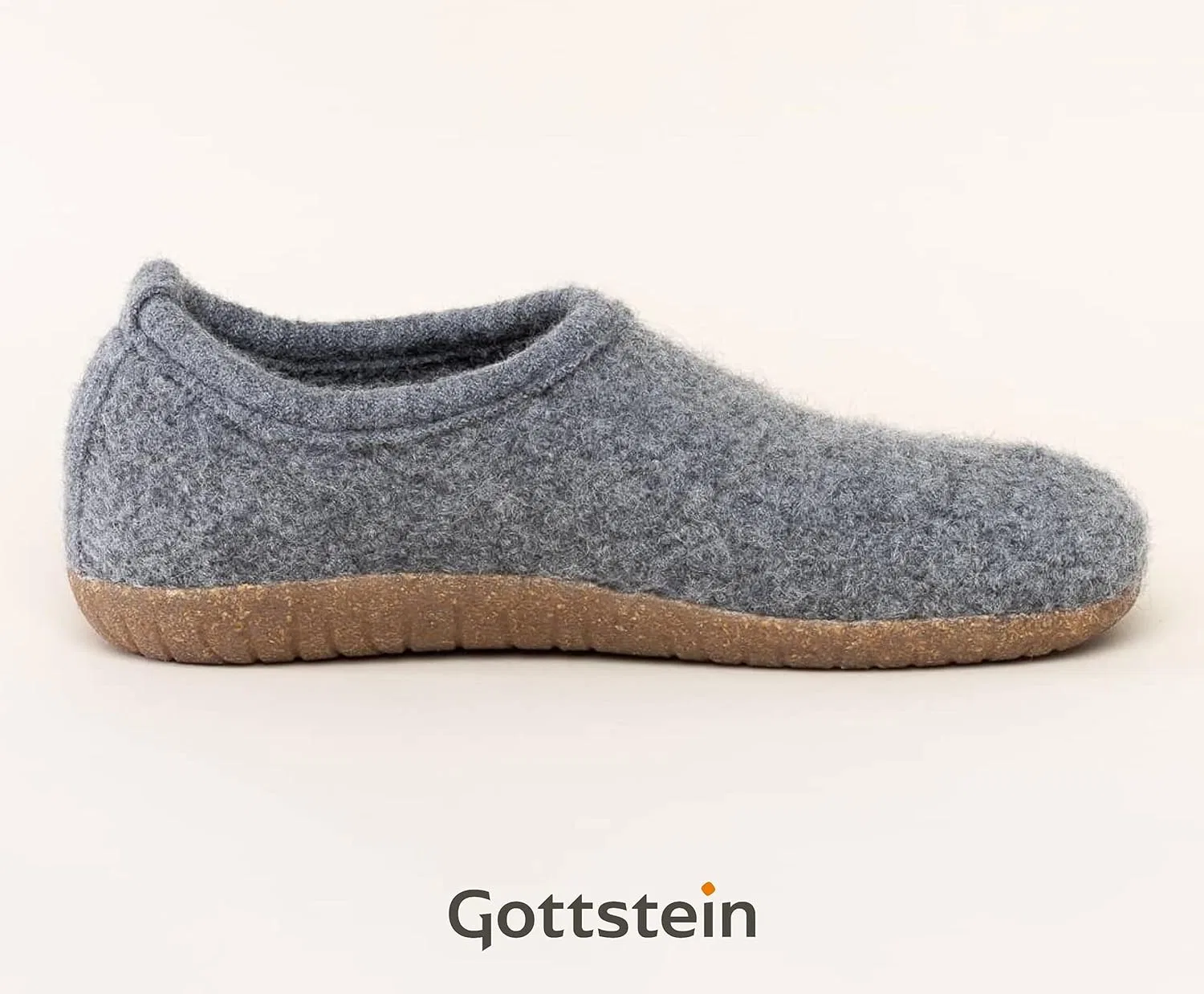 Войлочные тапочки Gottstein Alpine Midcut RU - закрытые и легкие, для женщин и мужчин, изготовлены из чистой натуральной шерсти с нескользящей пробковой резиновой подошвой, Grey — фото 4