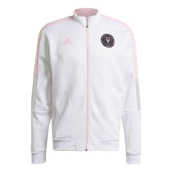 

Куртка adidas Imcf Anthem Jkt Miami International Team Logo Woven Soccer/Football Sports Stand Collar Jacket White, белый