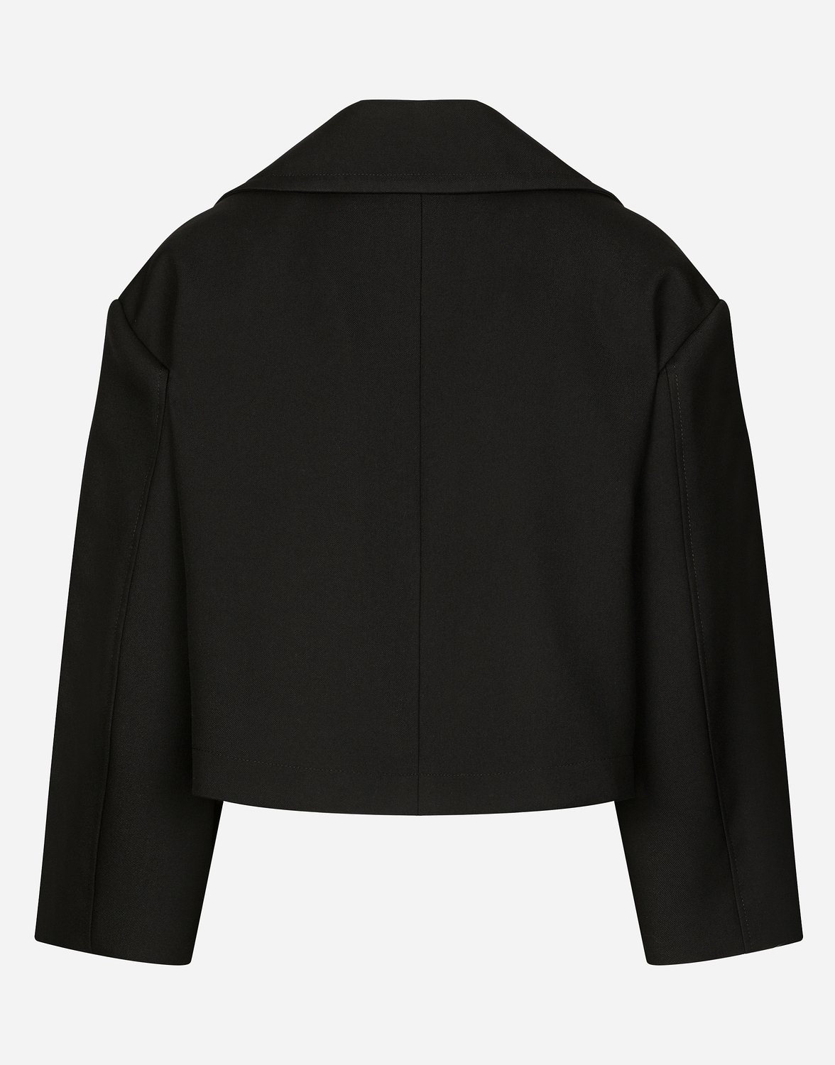 Короткая oversize куртка из шерстяного габардина Dolce & Gabbana, черный — фото 2