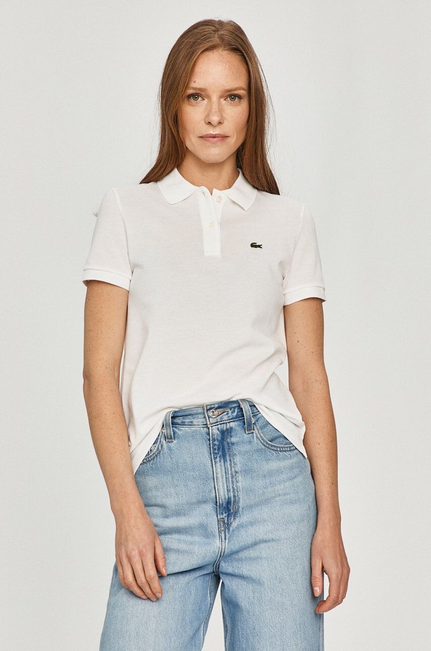 

Хлопковая футболка Lacoste, белый