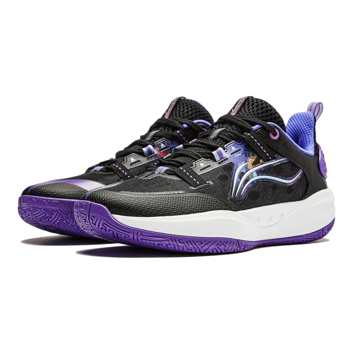 Баскетбольные кроссовки Pioneer Force PRIMARY 3 V3 для детей GS Low-top Purple Lining Young, черный — фото 2