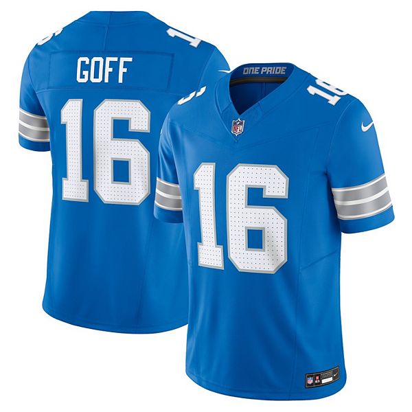 

Мужская футболка Detroit Lions Vapor FUSE Limited синего цвета Jared Goff Nike