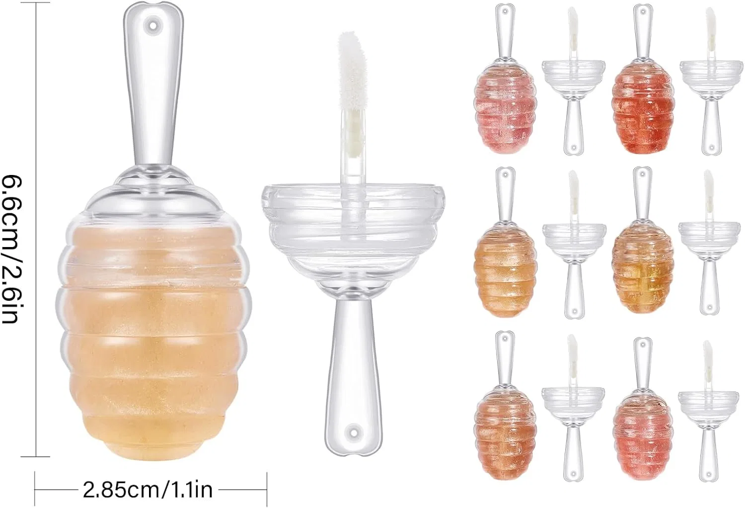 Масло для губ HONEYS Lip Oil увлажняющее бесцветное 1 шт Shurhome — фото 3